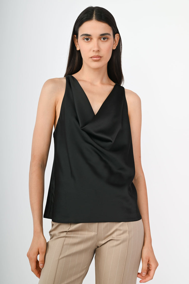 Top con scollo ad anello