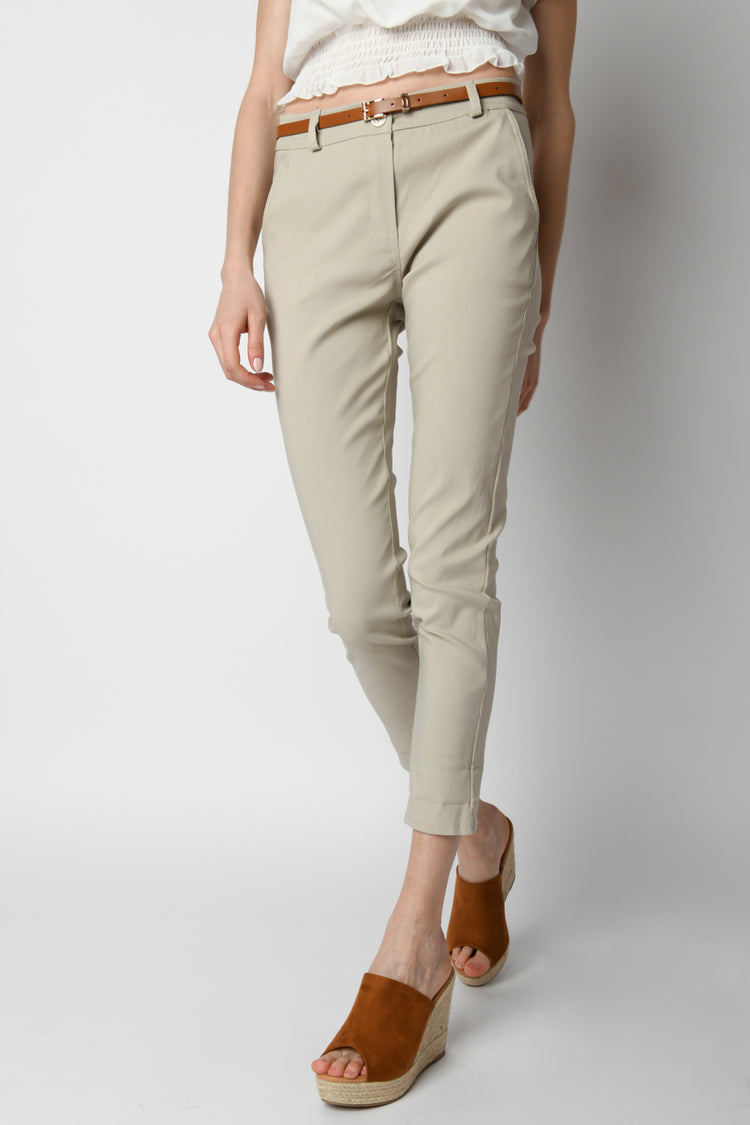 Pantaloni slim-fit con cintura