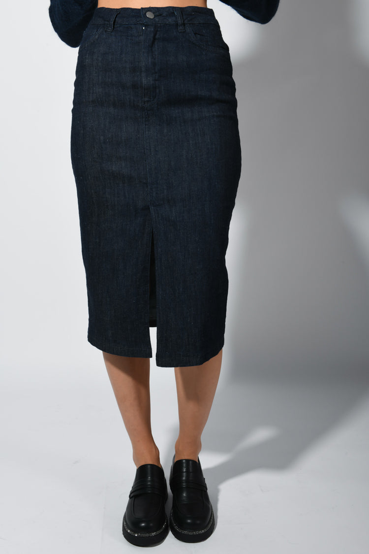 Gonna a tubino in denim