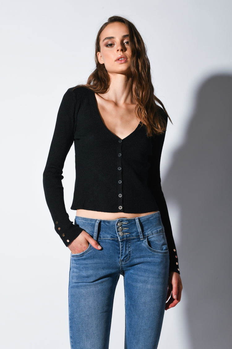 Cardigan misto viscosa