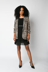 Blazer oversize a stampa leopardata