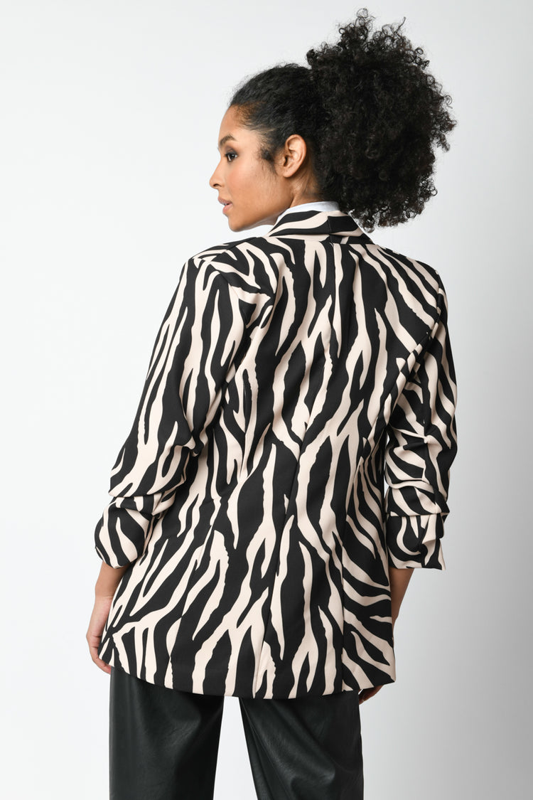 Blazer a stampa zebrata