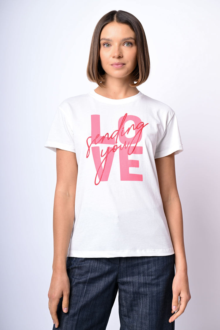 T-shirt Sending You Love in cotone