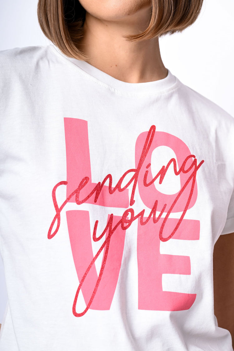 T-shirt Sending You Love in cotone