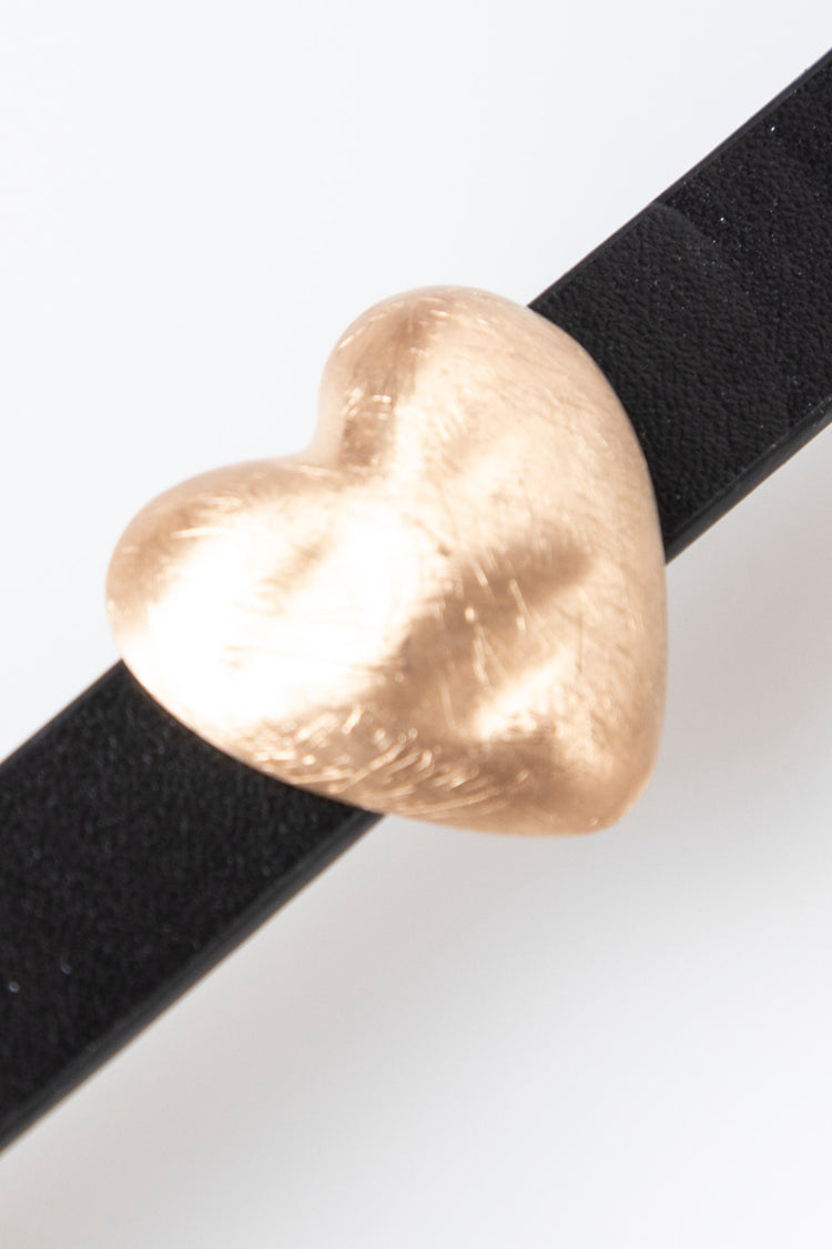 Bracciale in similpelle con cuore