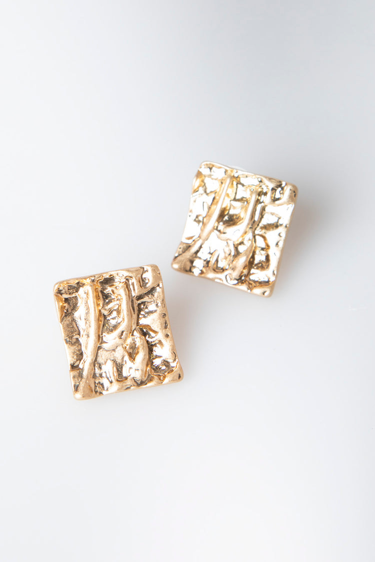 Set collana + orecchini con decorazioni quadrate