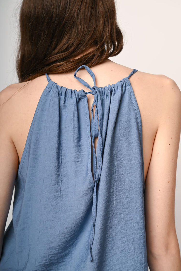 Top con perline in legno