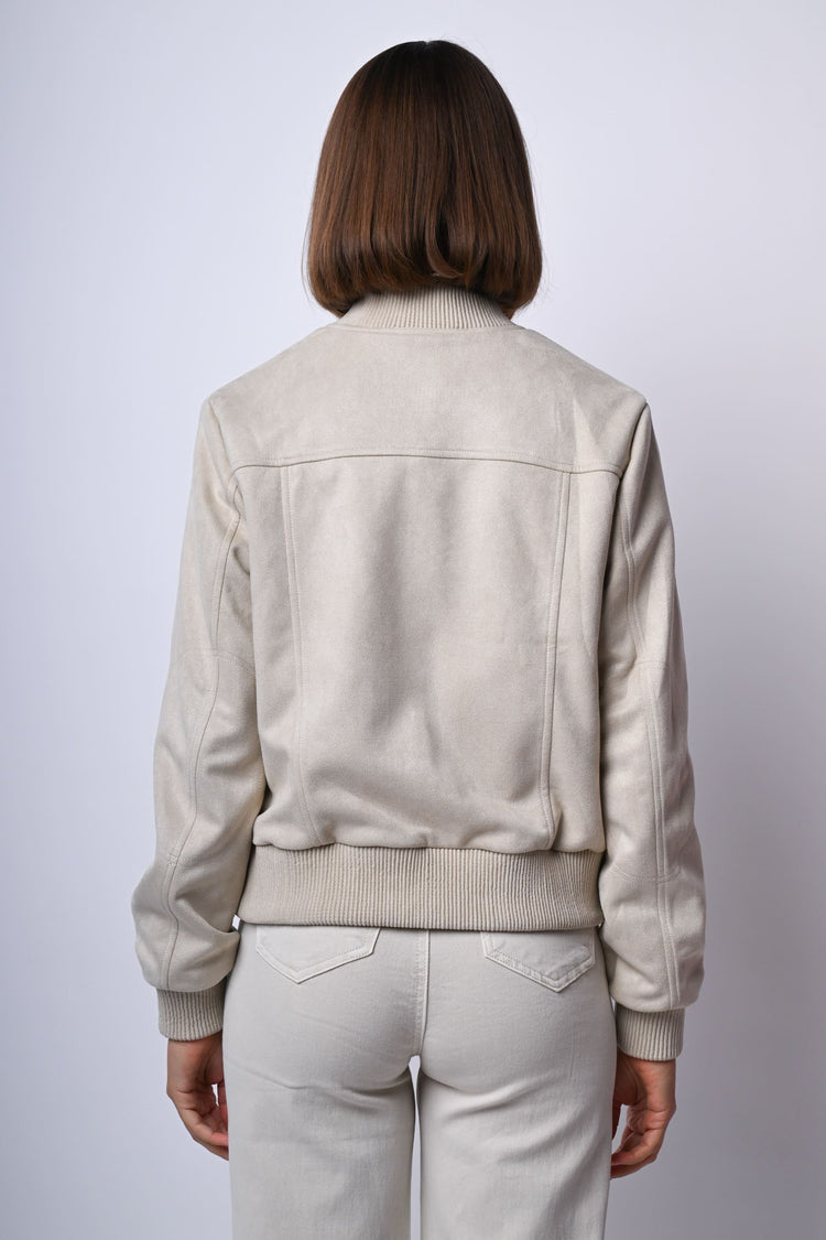 Bomber in faux suede