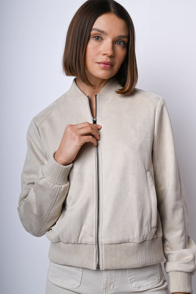 Bomber in faux suede
