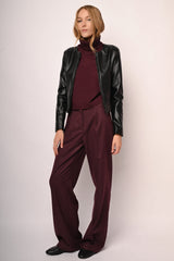 Giacca basic in similpelle