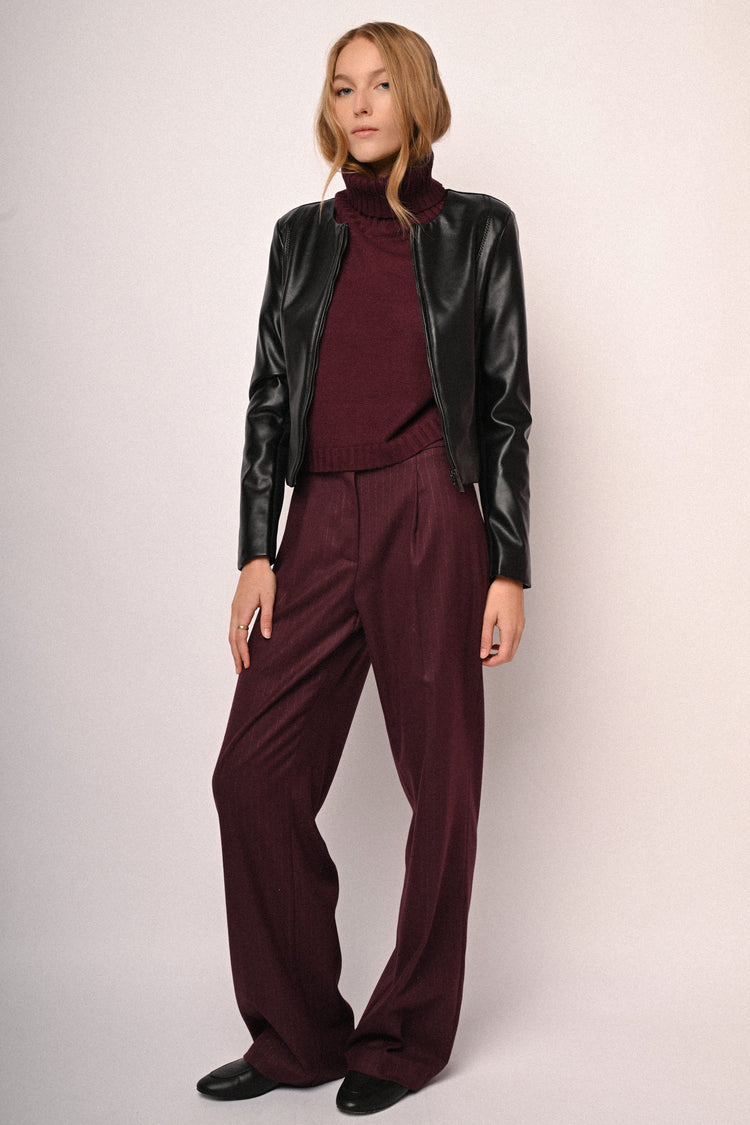 Giacca basic in similpelle