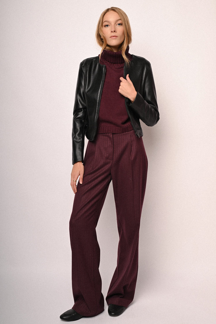 Giacca basic in similpelle