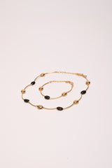 Set collana + bracciale con pietre