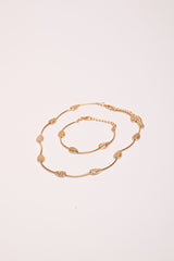 Set collana + bracciale in metallo