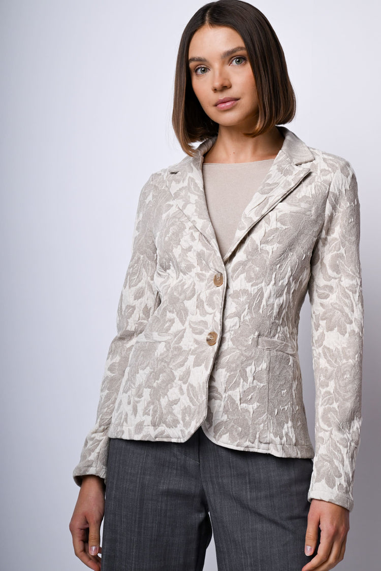 Blazer in jacquard floreale