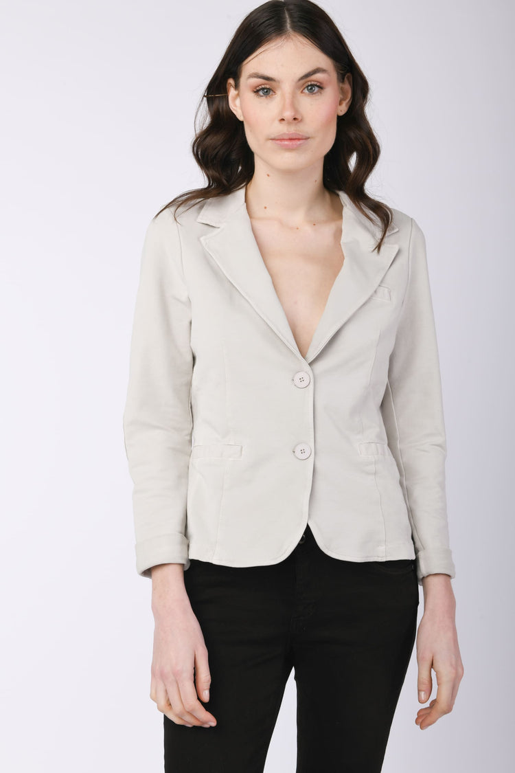 Blazer monopetto in felpa di cotone