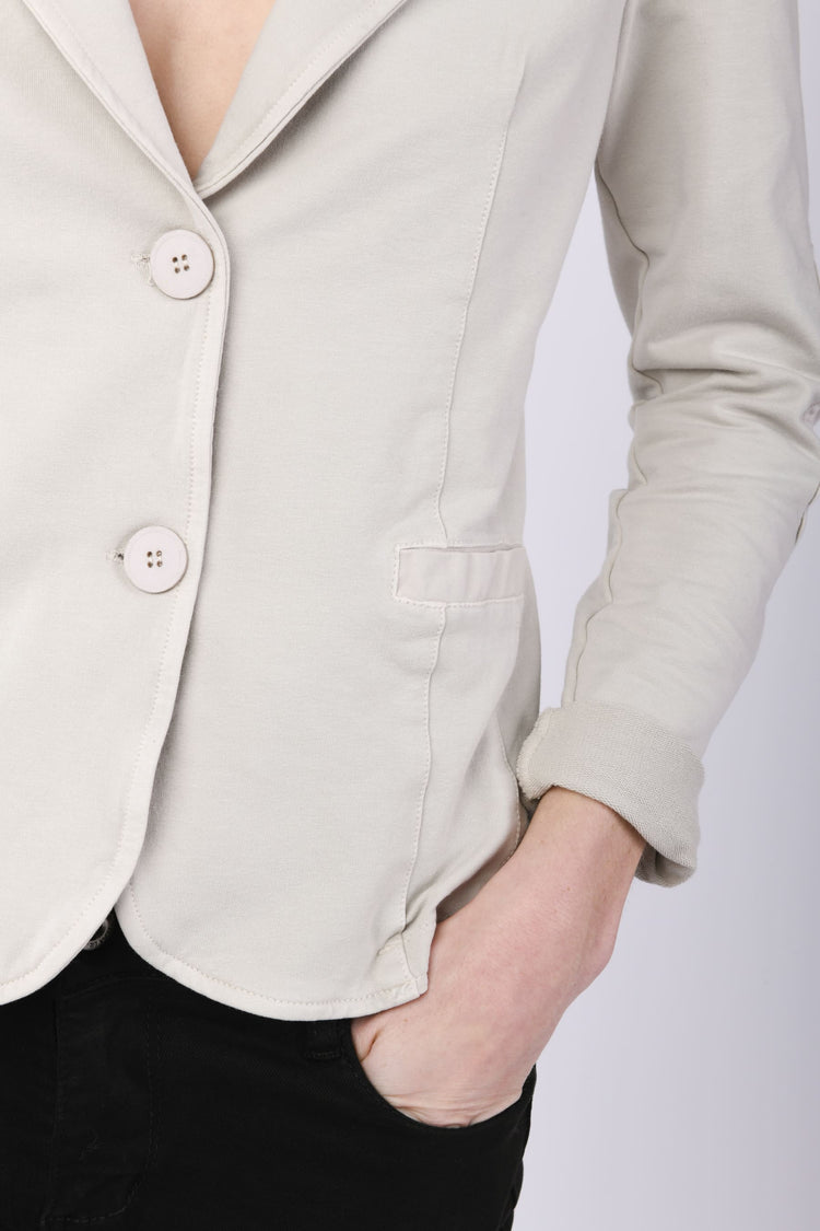 Blazer monopetto in felpa di cotone