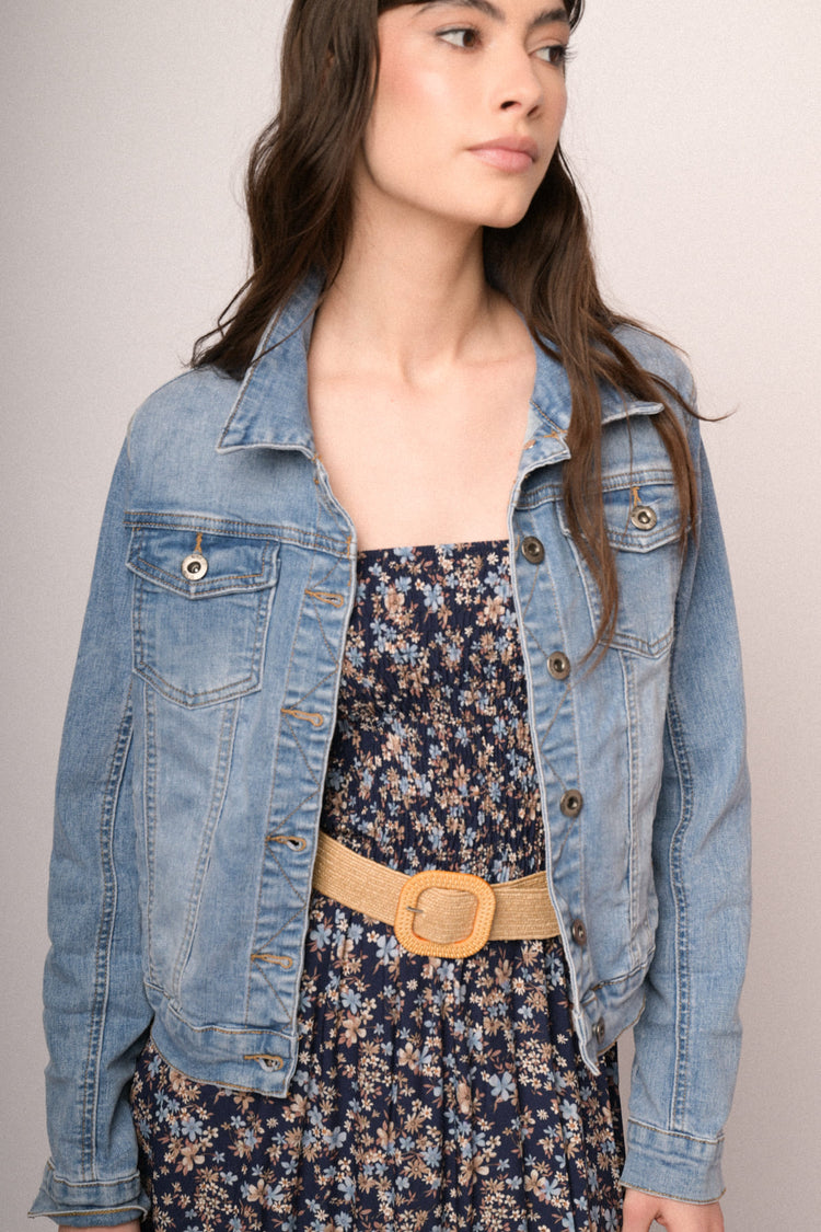 Giacca in denim azzurro