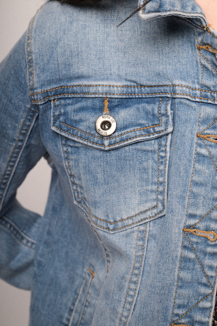 Giacca in denim azzurro