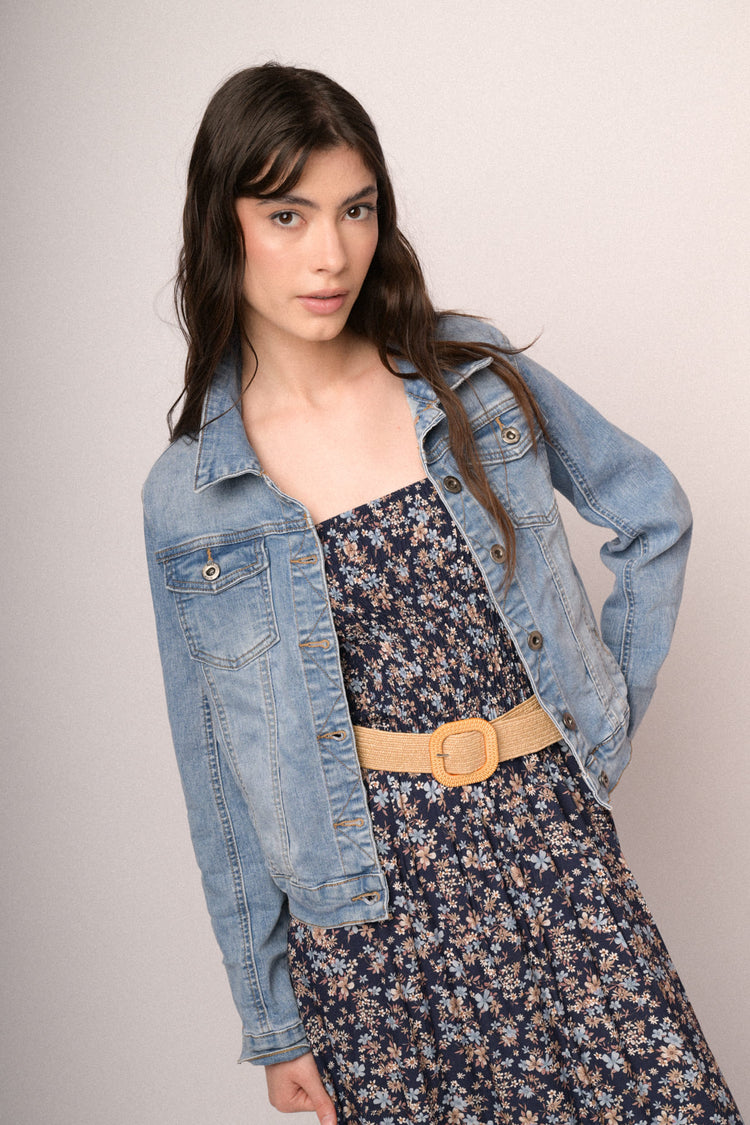 Giacca in denim azzurro