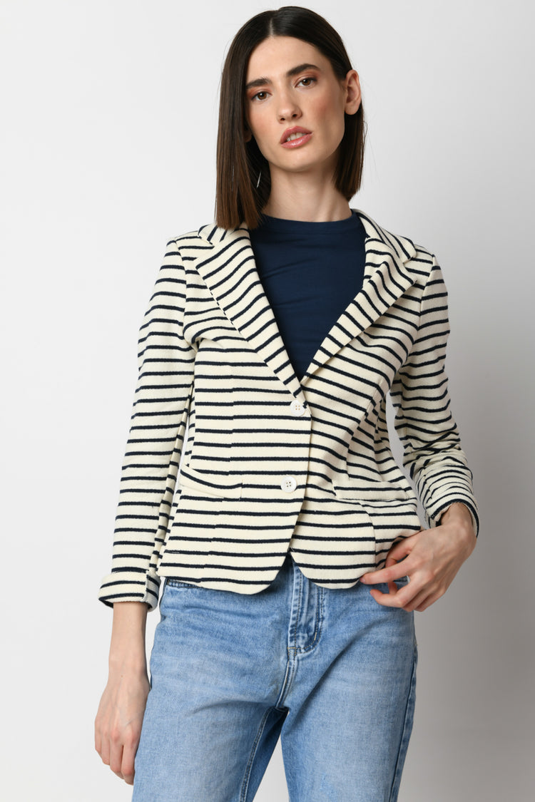 Blazer in felpa a righe