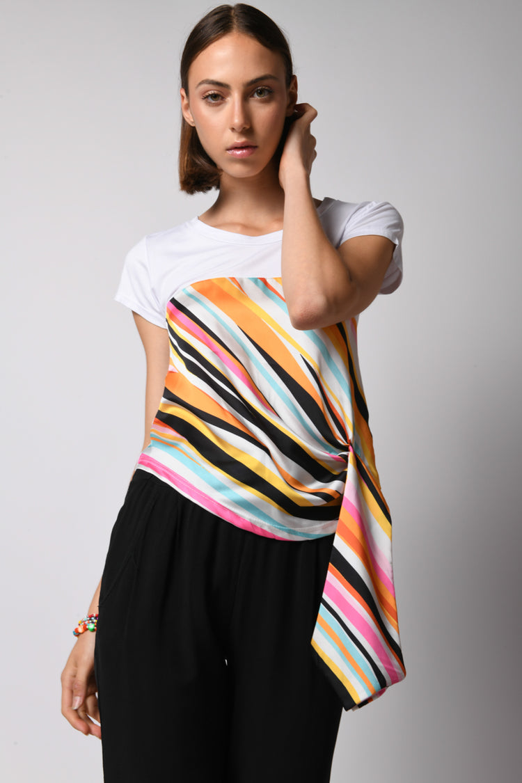 T-shirt a stampa righe