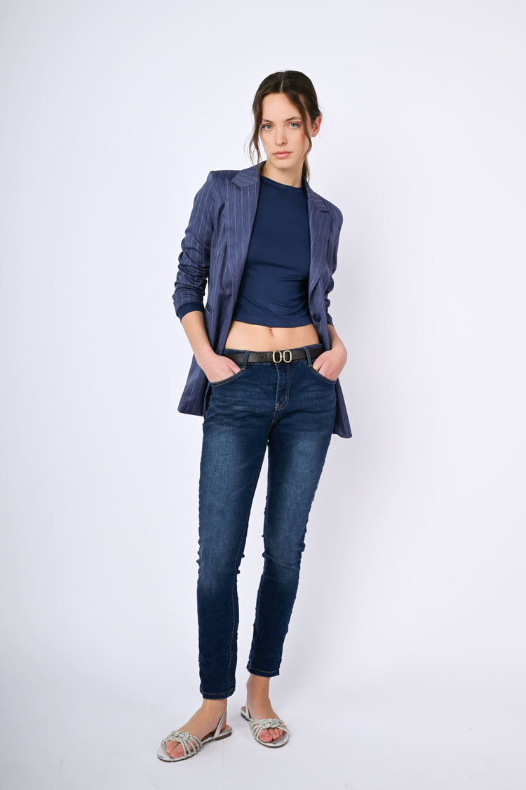 Jeans skinny con cintura