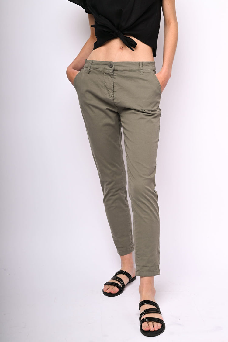Pantaloni in cotone stretch