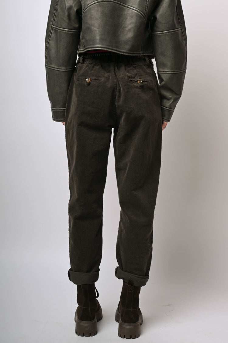 Pantaloni baggy in velluto a coste