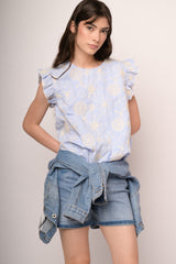 Shorts basic in denim blu