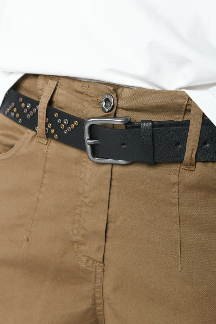 Pantaloni in cotone con cintura