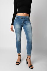 Jeans skinny a vita bassa
