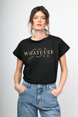 T-shirt Whatever in cotone