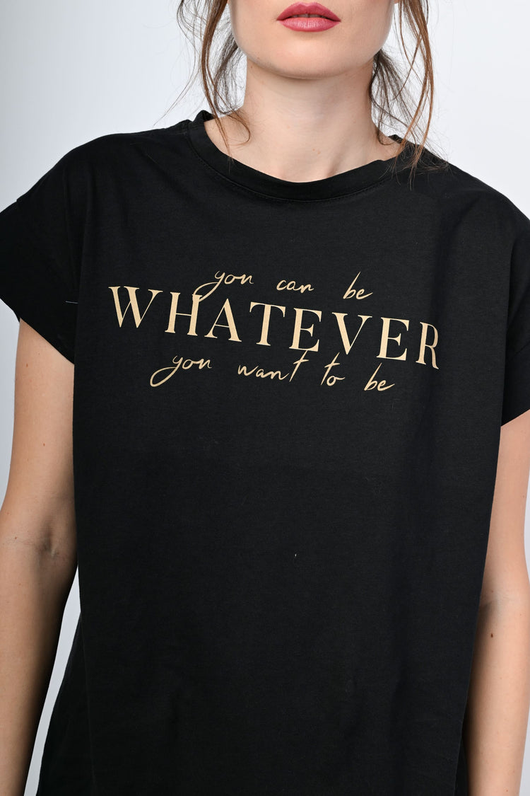 T-shirt Whatever in cotone