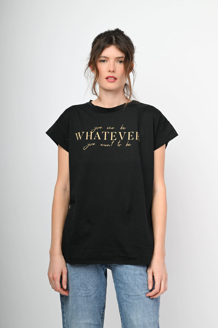 T-shirt Whatever in cotone