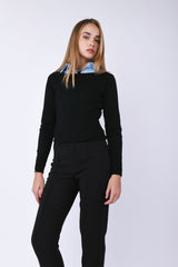Pull con perline ai polsini