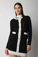 Cardigan con bottoni gioiello