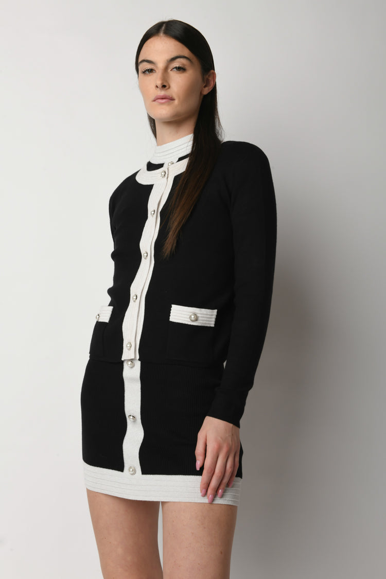 Cardigan con bottoni gioiello
