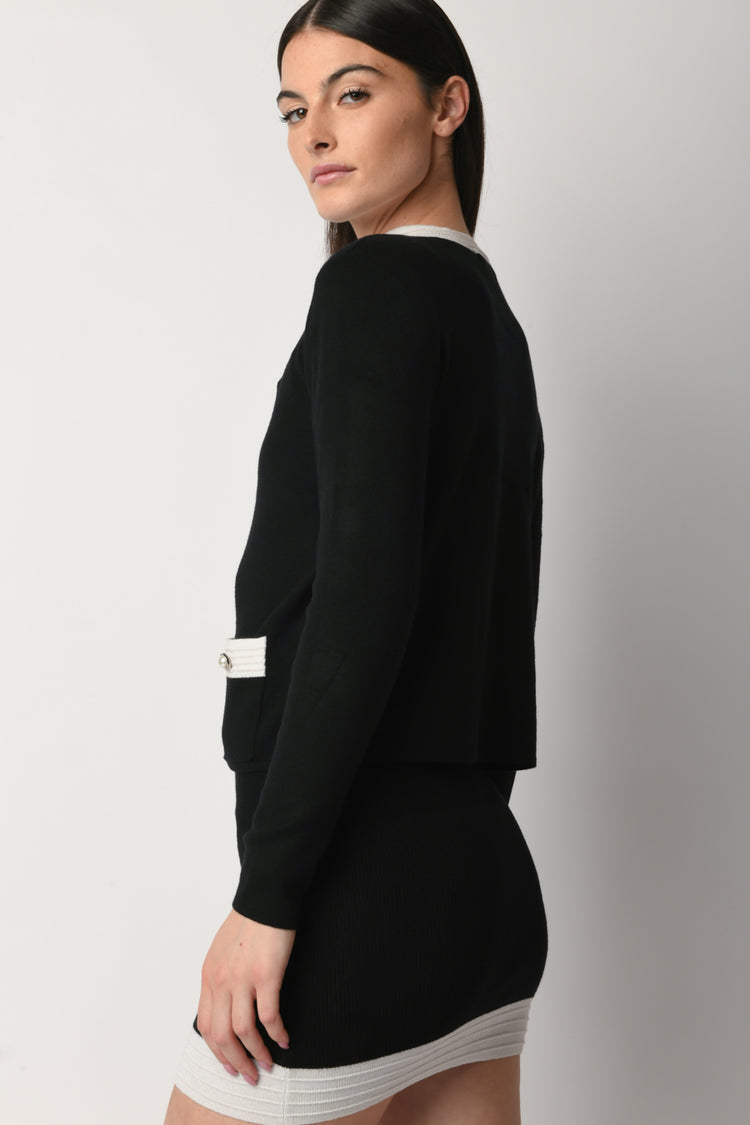 Cardigan con bottoni gioiello