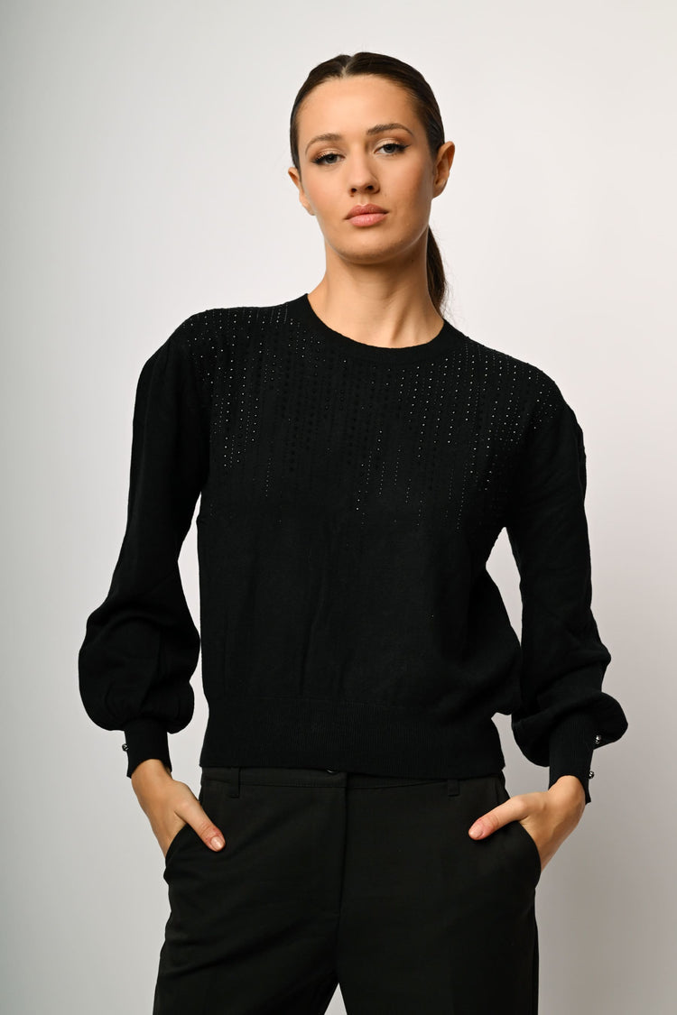 Pull con decorazione strass