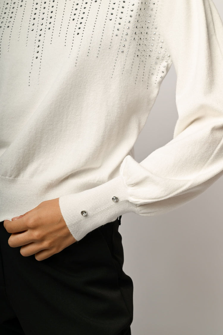 Pull con decorazione strass