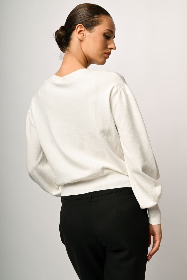 Pull con decorazione strass
