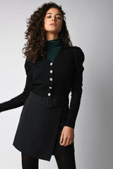 Cardigan con maniche a sbuffo
