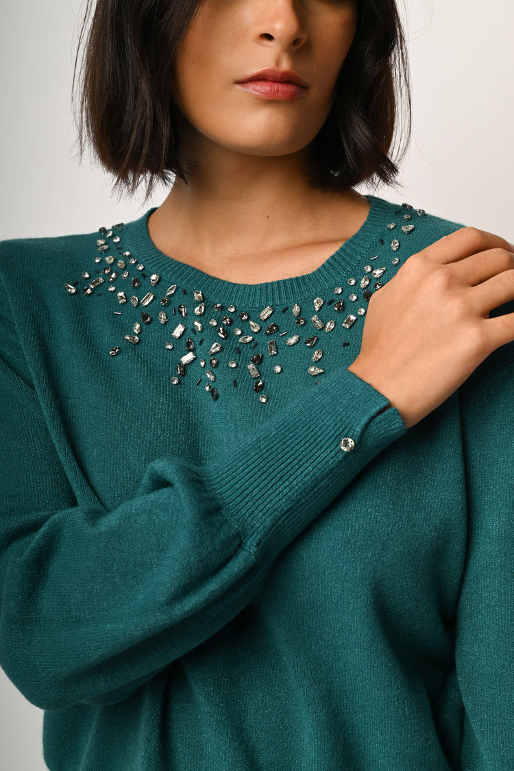 Pull con decorazione strass