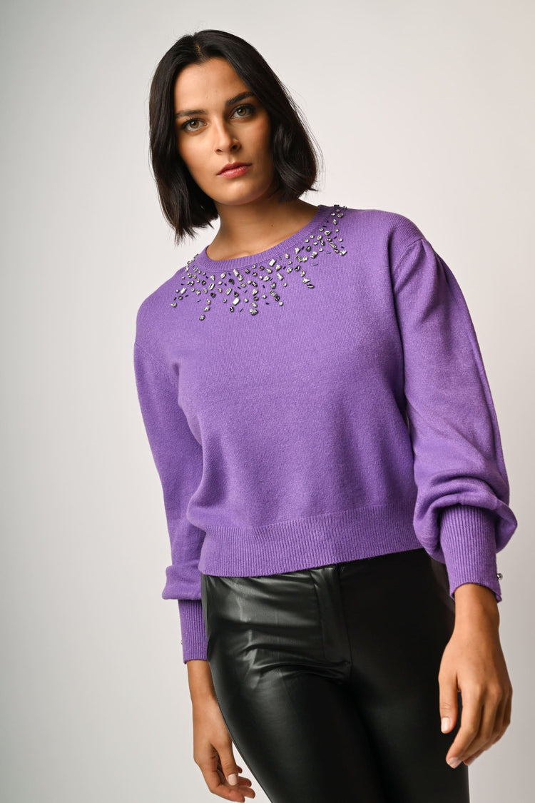 Pull con decorazione strass