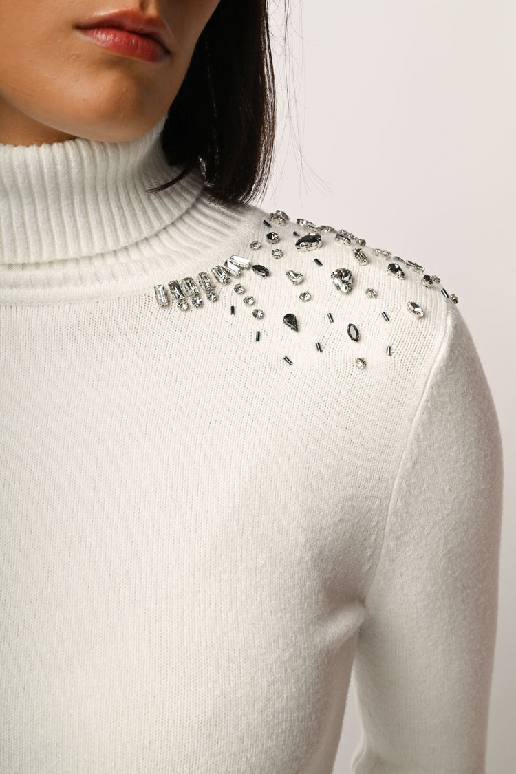 Dolcevita con decorazione strass