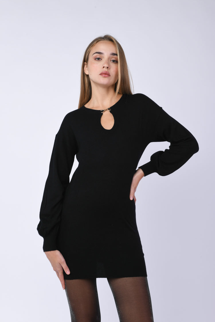 Mini abito con scollo a goccia
