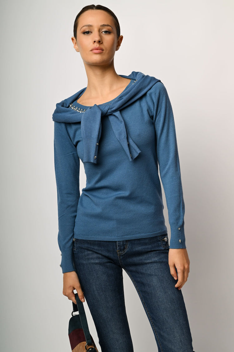 Pull con decorazione strass