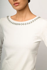 Pull con decorazione strass