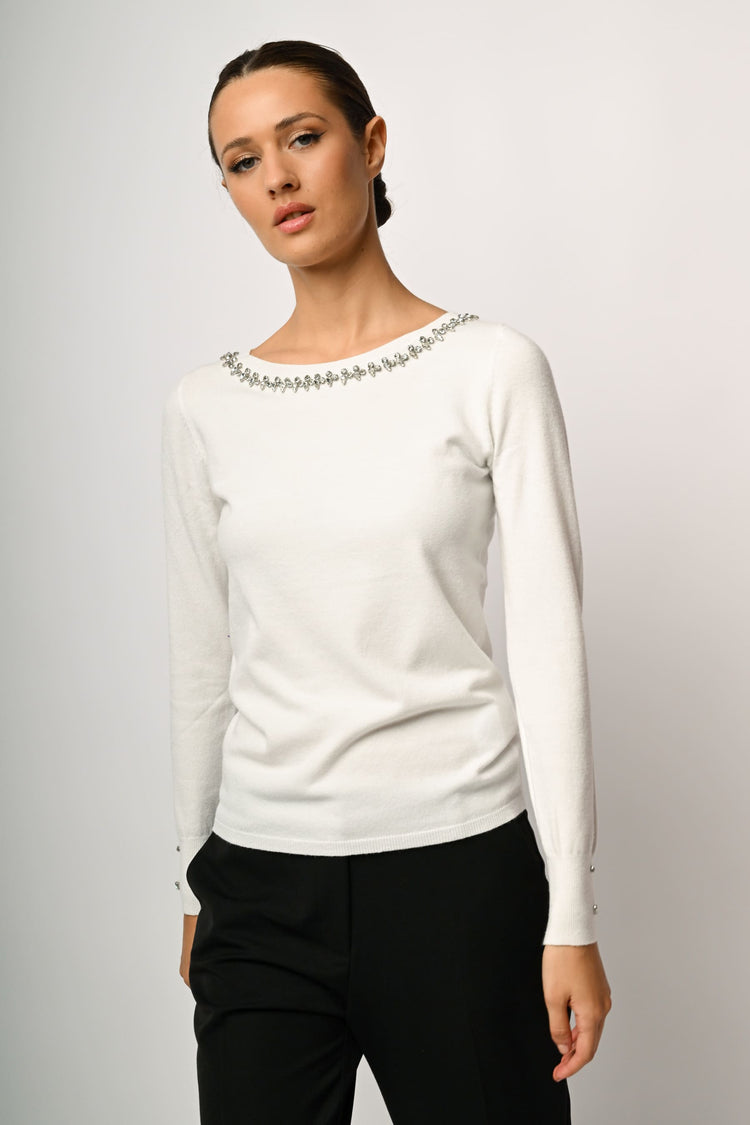 Pull con decorazione strass